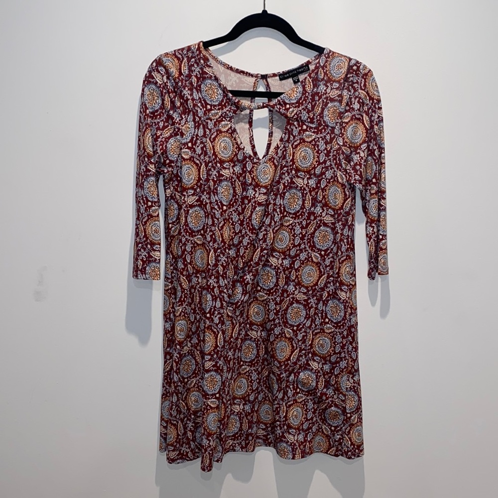 Floral long sleeve cotton dress. Size medium. Worn once.